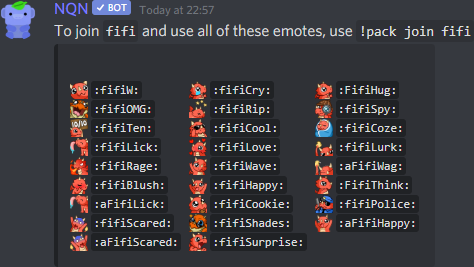 Demo showing joining emoji packs